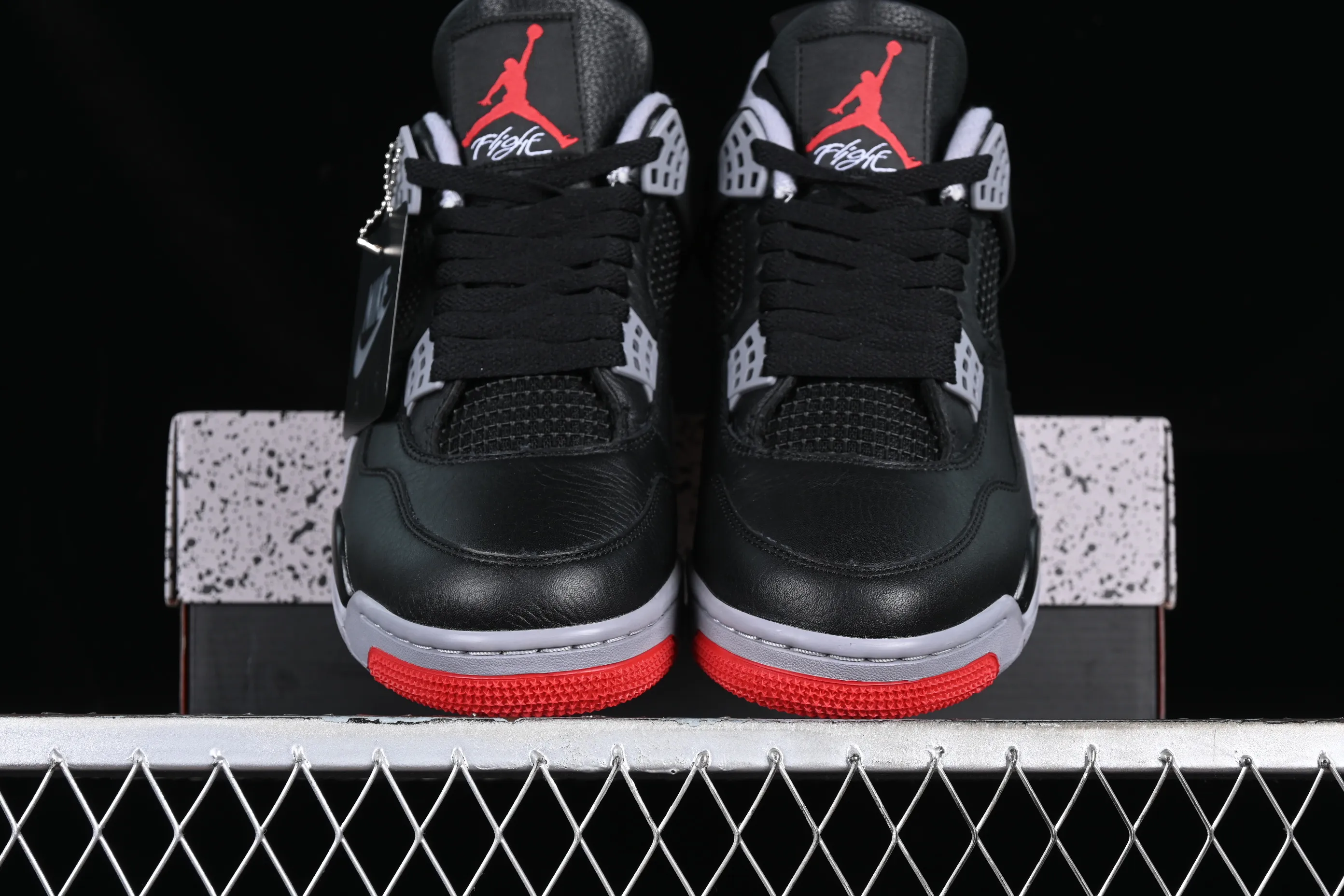 All categories Air Jordan Jordan series basketball shoes Air Jordan 4 pure original Air Jordan 4 Retro "Bred Reimagined" AJ4 Joe 4 black red FV5029-006